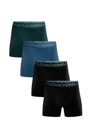 Heren 4-Pack Bamboe Boxershorts Effen Black