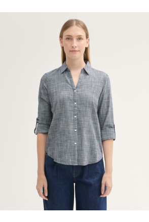 Regular fit blouse van katoen