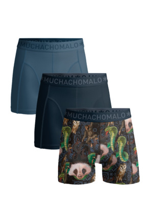 Heren 3-Pack Boxershorts Print/Effen Print/Blue