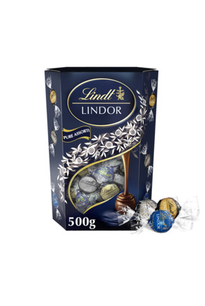 LINDOR Pure Assorti chocolade bonbons 500g