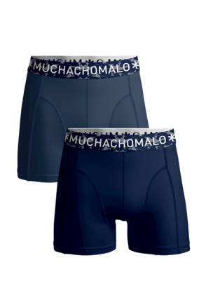 Heren 2-Pack Boxershorts Effen Blue/Blue