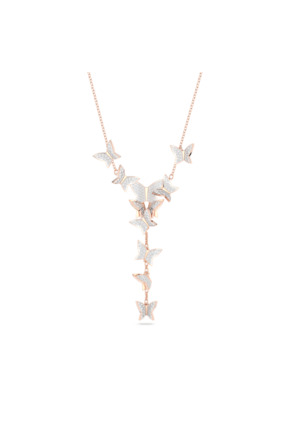 Idyllia Lilia Necklace Rose Gold shiny Crystal