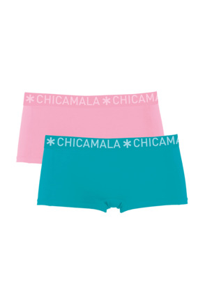 Dames 2-pack Boxershorts Effen Green/Pink