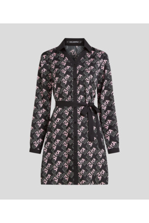 VARSITY AOP SHIRT DRESS