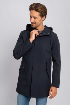 Suitable Jas Hood Tech Navy
