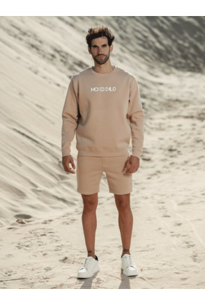 Mannen Print Trui Zand Sand