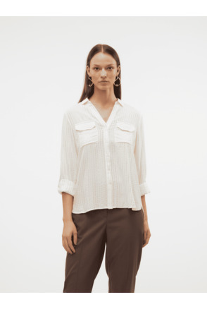 VMBUMPY LS GLITTER SHIRT WVN GA NOO