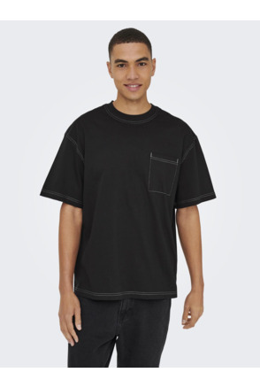 Oversized pasvorm ronde hals korte mouwen (K/M) Heren