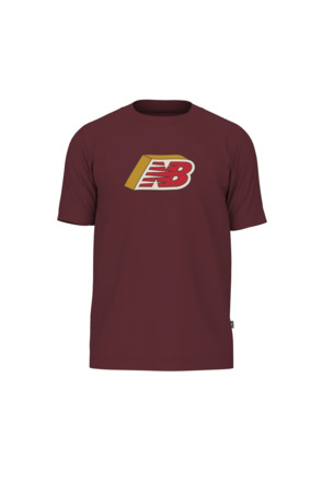 New Balance Heren Relaxed T-shirt Rood Chest Logo