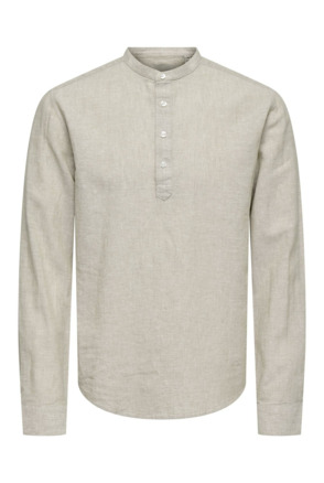 Slim Fit China Kraag Lange Mouwen (L/M) Heren