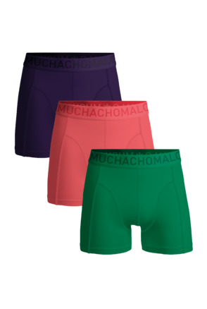 Heren 3-Pack Boxershorts Microvezel Effen Purple/Pink/Green
