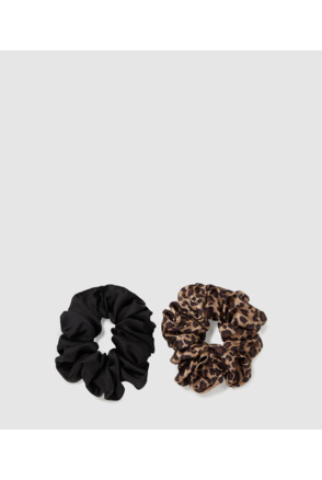 K/STYLE LEOPARD SCRUNCHIE 2PK