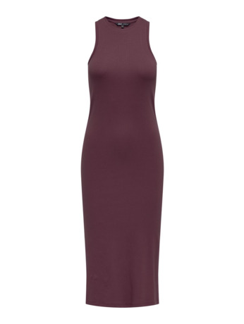 Regular Fit O-Neck Sleeveless (S/L) Gebreide midi-jurk met zijsplitten