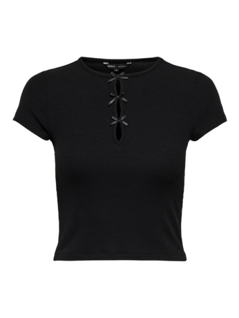 Regular Fit O-Neck Short Sleeves (S/S) T-shirt met strikdetail voor dagelijks gebruik