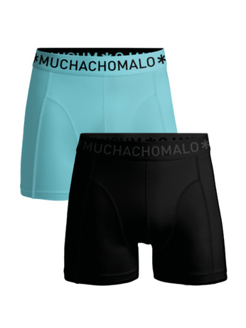 Heren 2-Pack Boxershorts Effen Black/Blue