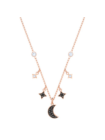 Symbolica Necklace Rose Gold shiny Jet Crystal
