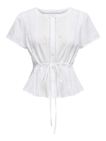 Regular Fit O-Neck Sleeveless (S/L) Regular fit mouwloze top met trekkoord