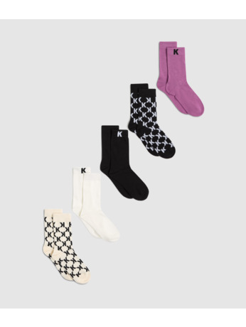 MONOGRAM SOCKS 5PK