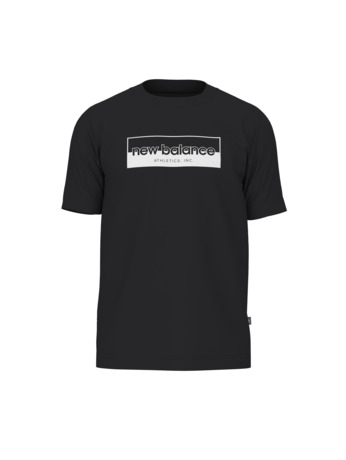 New Balance Heren Relaxed T-shirt Zwart Chest Logo