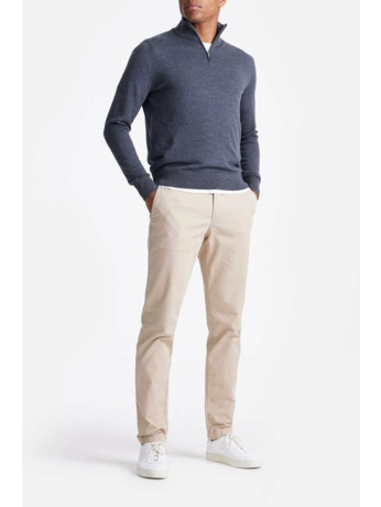 King Essentials The Michael Half Zip Pull Merino Antraciet
