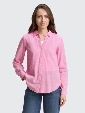 Regular fit blouse van katoen