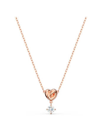 Lifelong Hrt Pendant Rose Gold shiny White