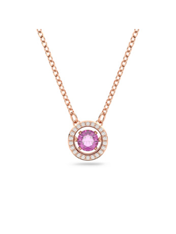 Una Sparkling Dc Pendant Rose Gold shiny Fancy Purple