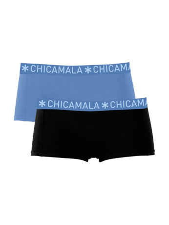 Dames 2-pack Boxershorts Effen Black/Blue