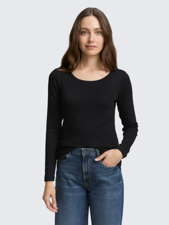 Basic shirt met lange mouwen