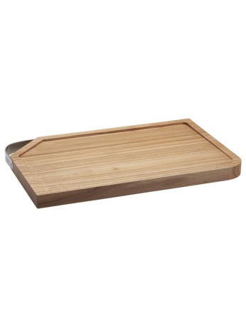 Snijplank 48x32 cm met roestvrij stalen handvat