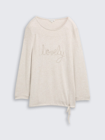 Shirt met lange letters