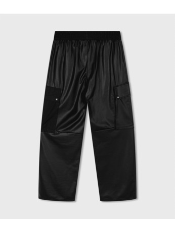 10DAYS Dames leatherlook cargobroek polyester elastaan