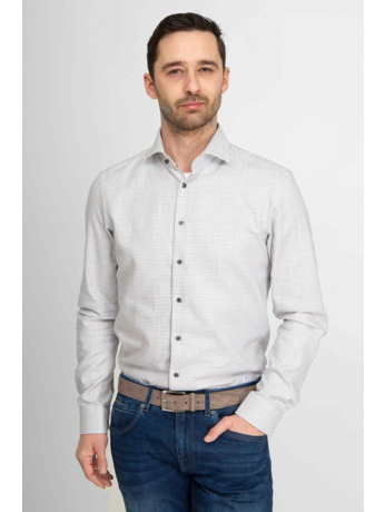 Suitable Overhemd Twill Print Wit