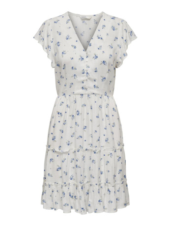 Regular Fit V-Neck CAP Sleeves (C/S) V-hals jurk met kapmouwen, geschikt voor dagelijks gebruik