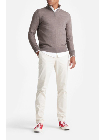 King Essentials The Michael Half Zip Pull Merino Bruin