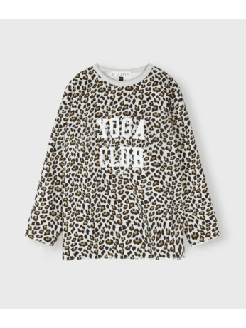 raw edge statement sweater leopard