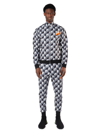ALL OVER ORANGE BAGDE TRACKSUIT MEN