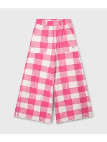 10DAYS Dames brede geruite joggingbroek biologisch katoen