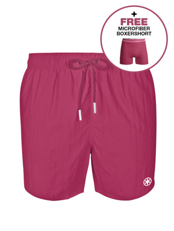 Heren Zwembroek Effen Pinkish Red