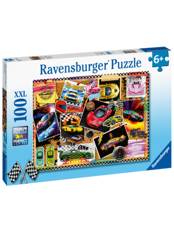 Ravensburger puzzel Prikbord met raceauto's