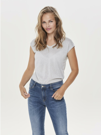 Loose Fit O-Neck Short Sleeves (S/S) Basic top met ronde hals en korte mouwen voor jeugdige elegantie
