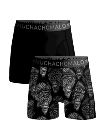 Mannen 2-Pack korte print/effen Print/Black
