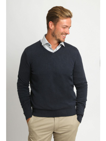 Suitable Respect Vinir Pullover Melange Navy