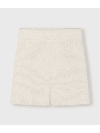 boucle knit shorts