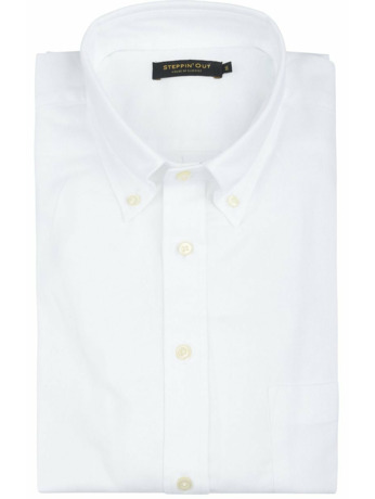 Steppin' Out Overhemd Twill Wit