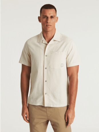 Chasin Heren Korte Mouw Shirt Bore Searsucker