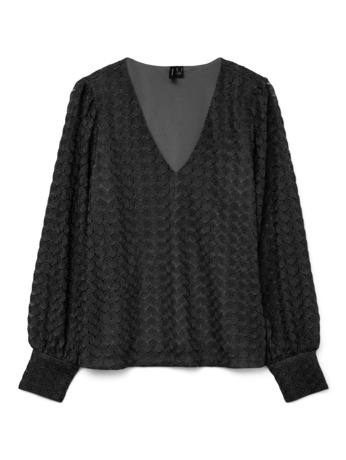 VMBECCA LS V-NECK LACE TOP JRS NOOS