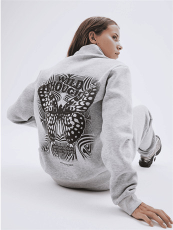Loose Fit High Neck Long Sleeves (L/S) Sweatshirt