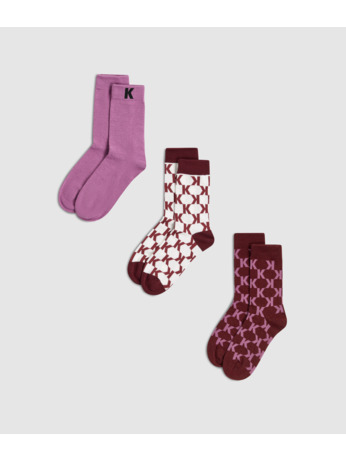 MONOGRAM SOCKS 3PK