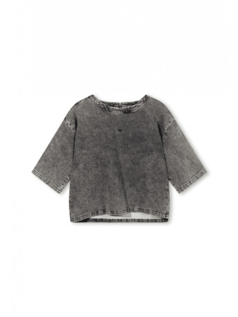 10DAYS Dames t-shirt blouse jog denim katoen mix